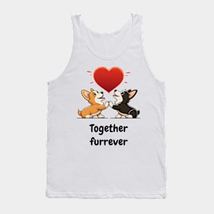 Together furrever - ♥ furry buddies cute heart valentine's day design Tank Top